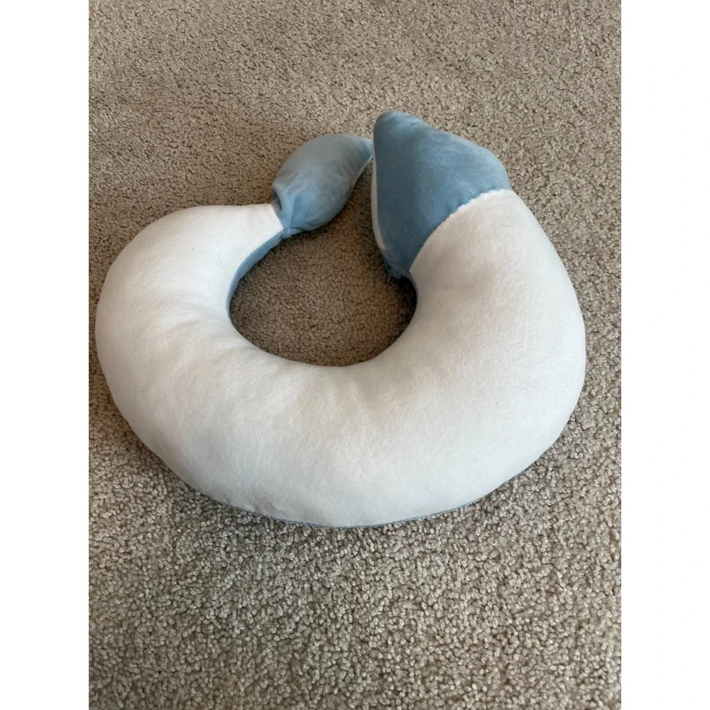 Blue Fox Travel Neck Pillow Plush – U-Shaped Animal Cartoon Kids & Adult Comfort